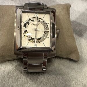 Kenneth Cole Silver skeleton Watch
